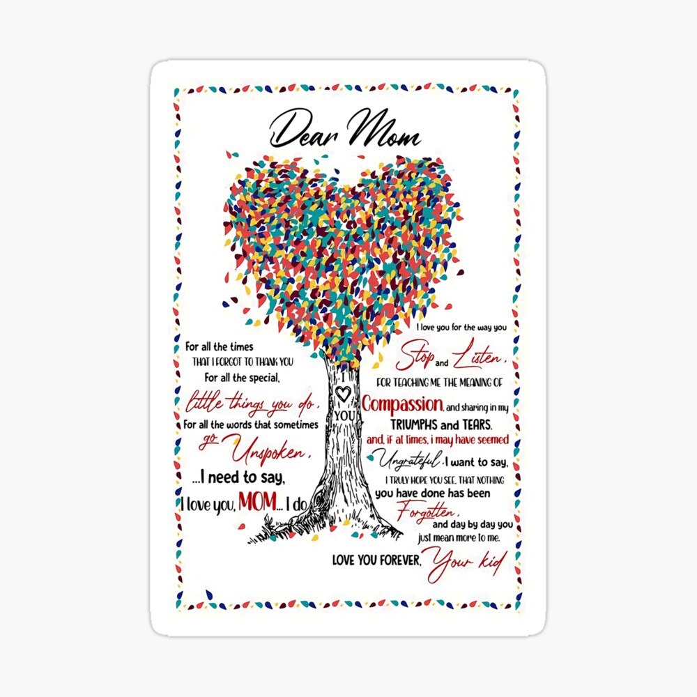 To mom for all the times heart coloful tree mother day meaning saying gift iPhone Case