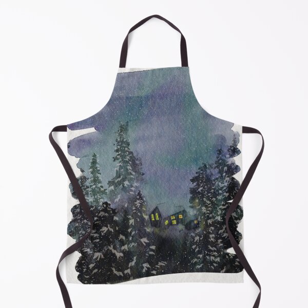 Item preview, Watercolor Winter Cabin Scene designed and sold by Em0523.