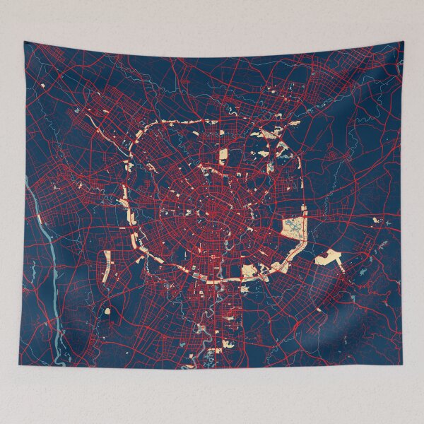 Item preview, Chengdu City Map of Sichuan, China - Hope designed and sold by deMAP.