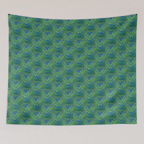 Item preview, Blue & Green Trippy Psychedelic Patterns  designed and sold by Joe Sanchez.