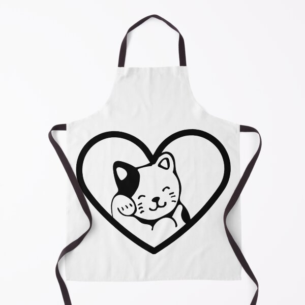 Item preview, Cat - cool black and white heart cat designed and sold by priyankajustine.