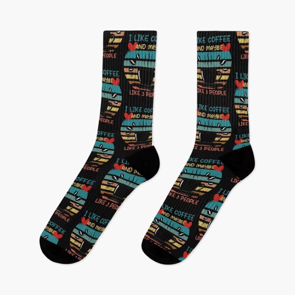 Item preview, Funny I Like Coffee And Maybe Like 3 People,Cool Coffee Lovers Quote ,Retro Vintage Sunset Distressed Coffee Design designed and sold by pedrored369.