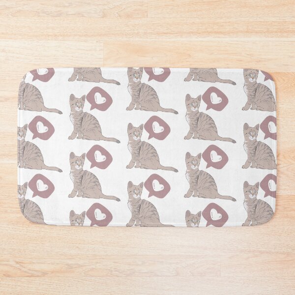 Item preview, Grey cat with heart icon designed and sold by priyankajustine.