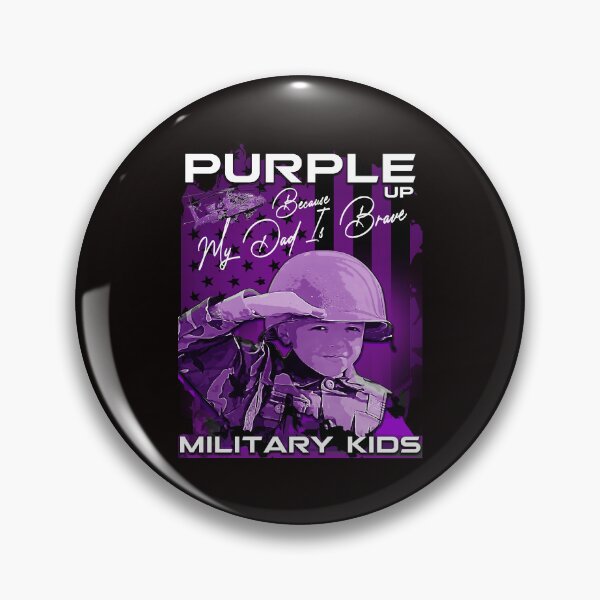 Item preview, Purple Up Shirts Military Child Kids Army Dad US Flag Retro Premium T-Shirt designed and sold by Aerolovers.