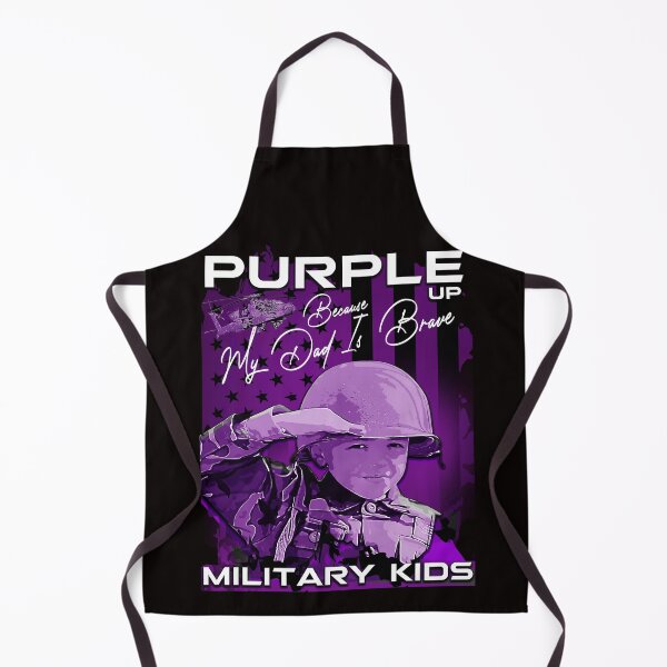 Item preview, Purple Up Shirts Military Child Kids Army Dad US Flag Retro Premium T-Shirt designed and sold by Aerolovers.