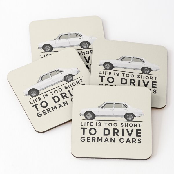 Item preview, 504 - Life is too short to drive German cars - white designed and sold by knappidesign.