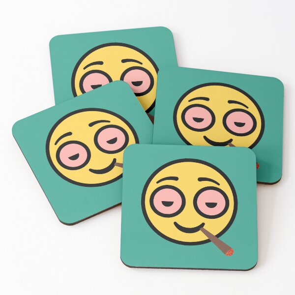 Item preview, Cute Smiley Face/Emoji with Bloodshot Eyes and a Blunt Design 420/Weed/Cannabis/Pot/Marijuana Design designed and sold by SteamParliament.