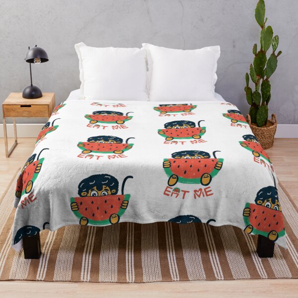 Item preview, Cute lion monkey baby eating watermelon- eat me hand drawn designed and sold by Orpaz Harush.