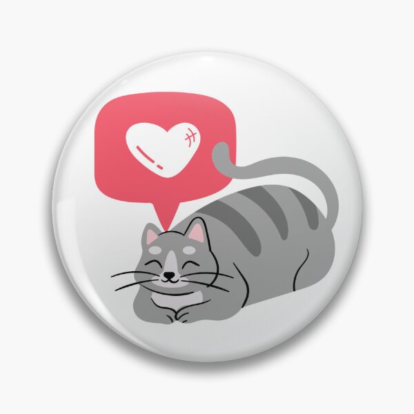 Item preview, Sleeping grey cat with heart icon designed and sold by priyankajustine.