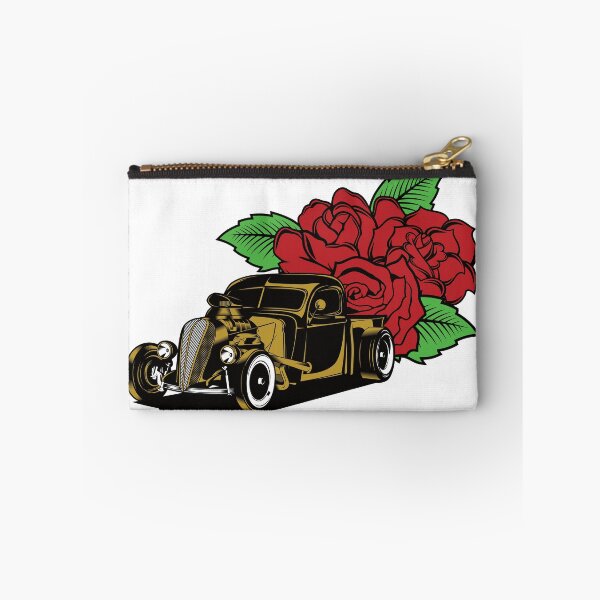 Item preview, Vintage Hot Rod Car with Roses designed and sold by XanaduHills.