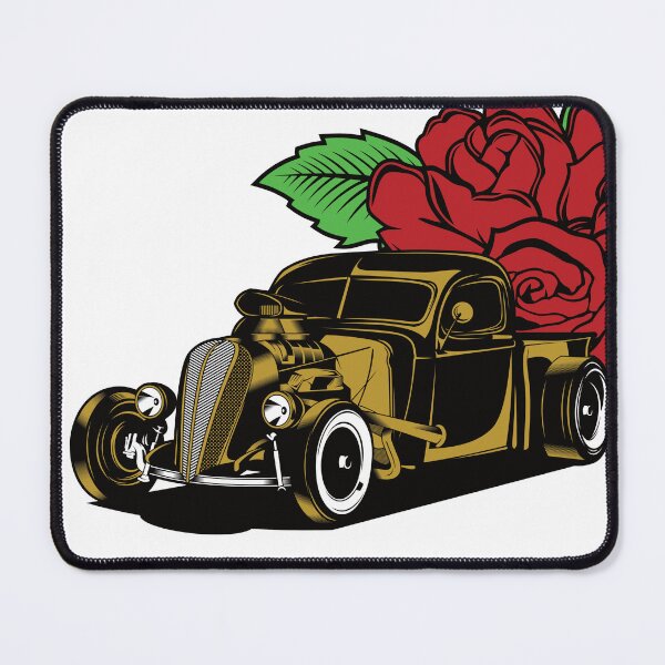 Item preview, Vintage Hot Rod Car with Roses designed and sold by XanaduHills.