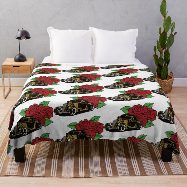 Item preview, Vintage Hot Rod Car with Roses designed and sold by XanaduHills.