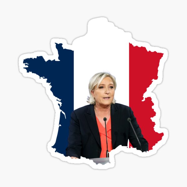 Soutien à Marine Le Pen #presidentielles2022 / France / Paris / je vote / #presidentielles Sticker