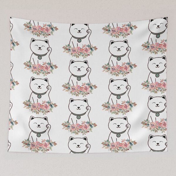 Item preview, Peaceful floral cat designed and sold by priyankajustine.
