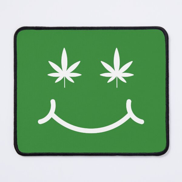 Item preview, Funny White Smiley Face with Weed Leaf Eyes Design 420/Weed/Cannabis/Pot/Marijuana Design designed and sold by SteamParliament.
