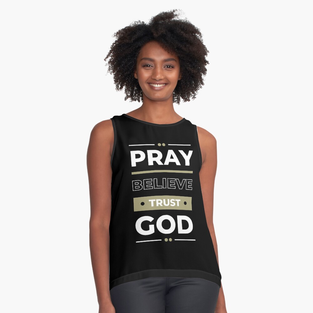 PRAYING 'gods Favorite' Heart Tank Top in Black
