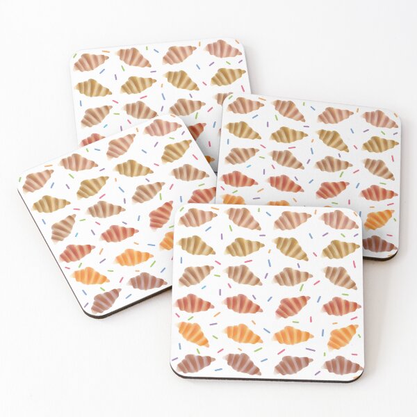 Item preview, Life Is Pain Au Chocolat  | Cute Hand Drawn Watercolour Croissant Pattern designed and sold by HarrysMomStudio.