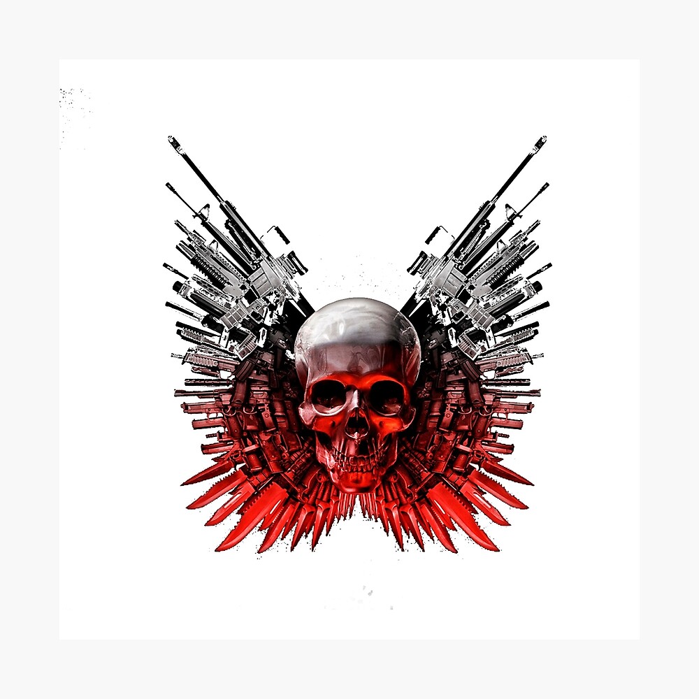 Weapon Skull Poster By Karlkuznetsov Redbubble - skull roblox studio
