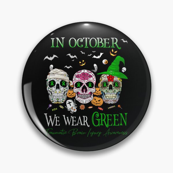 Item preview, In October We Wear Green Traumatic Brain Injury Awareness designed and sold by Sabfit.