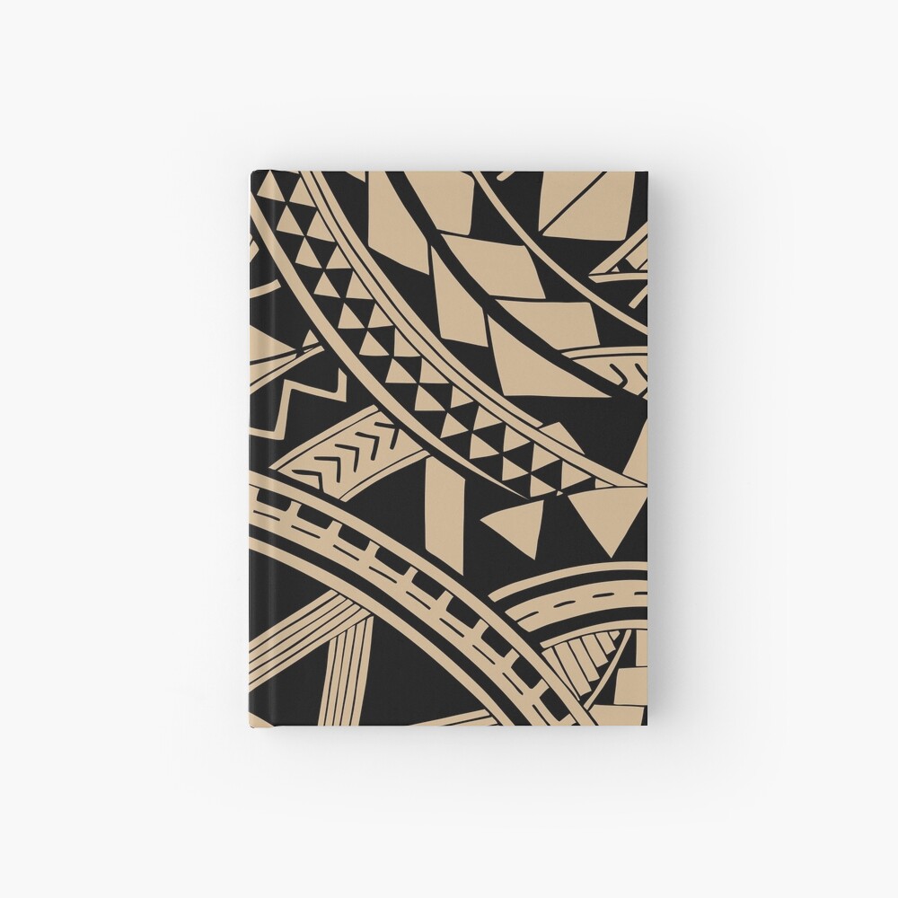 Polynesian samoan tattoo black tan design A-Line Dress