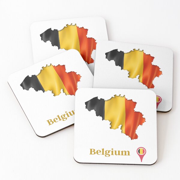 Item preview, Belgium Flag Map designed and sold by Tienda-Vane.