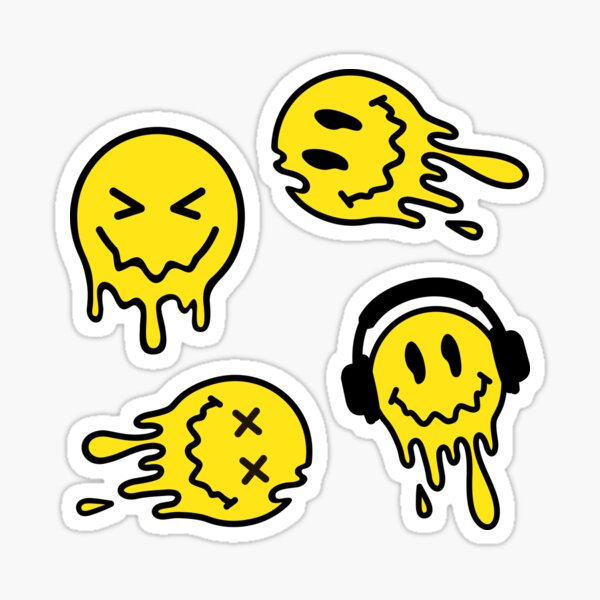 Trippy Smily Face pack Sticker