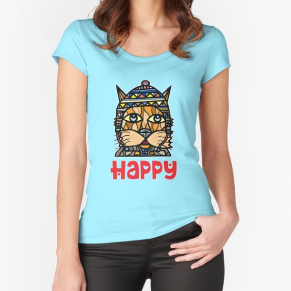 Happy Fitted Scoop T-Shirt