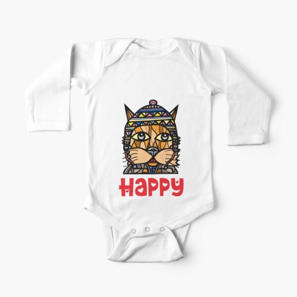 Happy Long Sleeve Baby One-Piece