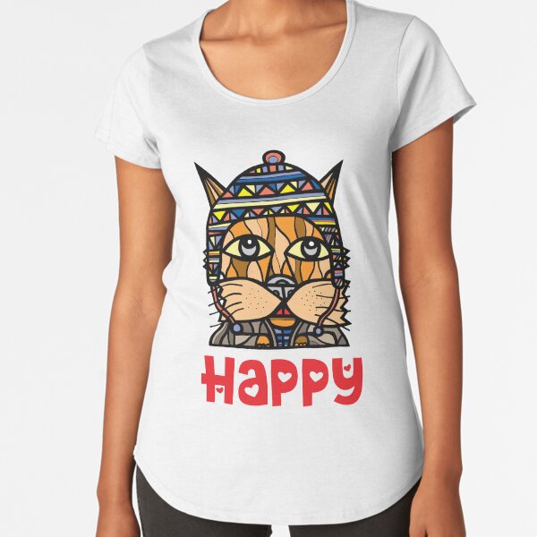 Happy Premium Scoop T-Shirt
