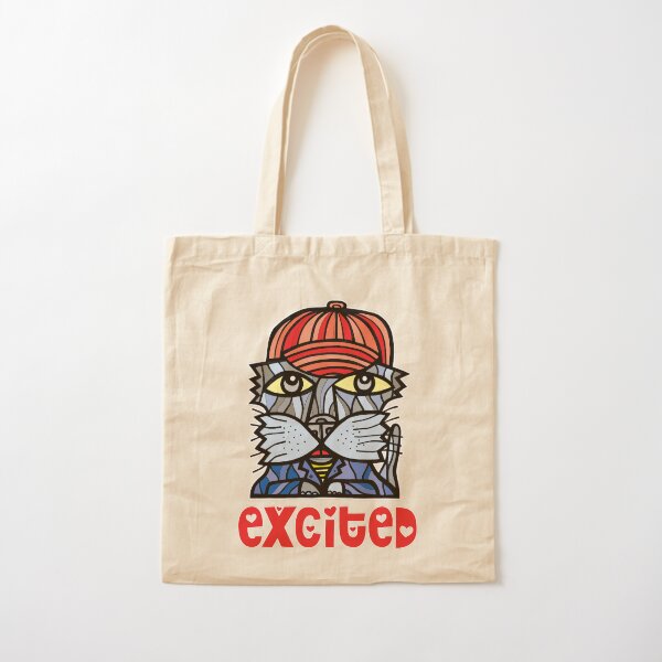 Excited Cotton Tote Bag