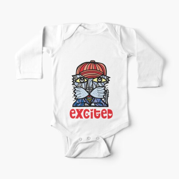 Excited Long Sleeve Baby One-Piece