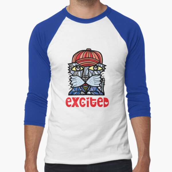 Excited Baseball ¾ Sleeve T-Shirt