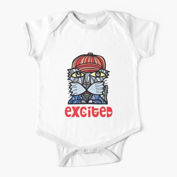 Excited Short Sleeve Baby One-Piece