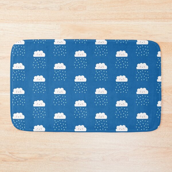 Item preview, Nursery Kawaii Style Cute Smiling Little Cloud Rain drops Cartoon Illustration  designed and sold by wenjunior.