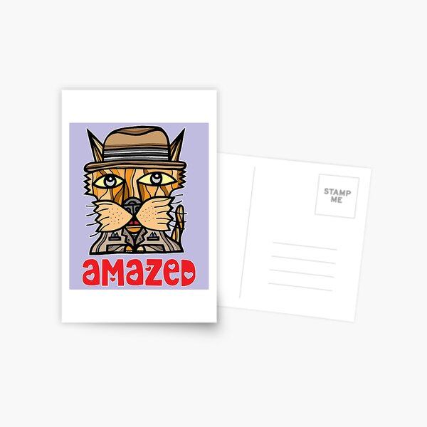 Amazed Postcard