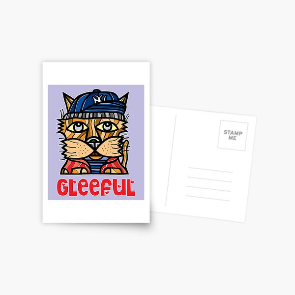 Gleeful Postcard