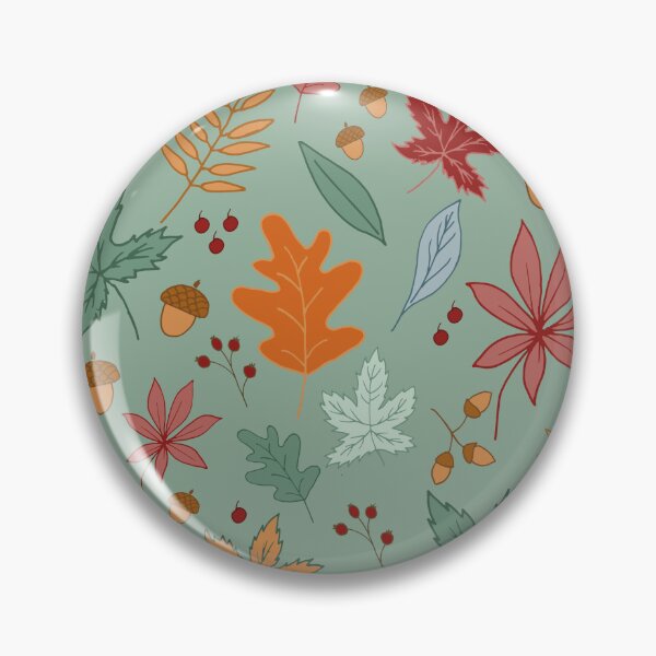Item preview, autumn leaves green background designed and sold by Silviaclara.
