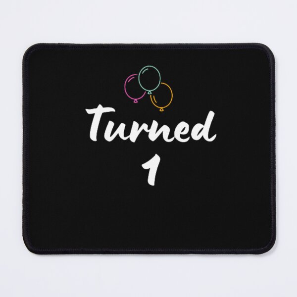 Item preview, Se volvió 1-fuente simple-texto basado-cumpleaños bebé-niño/niña-blanco y negro designed and sold by PacePoint.