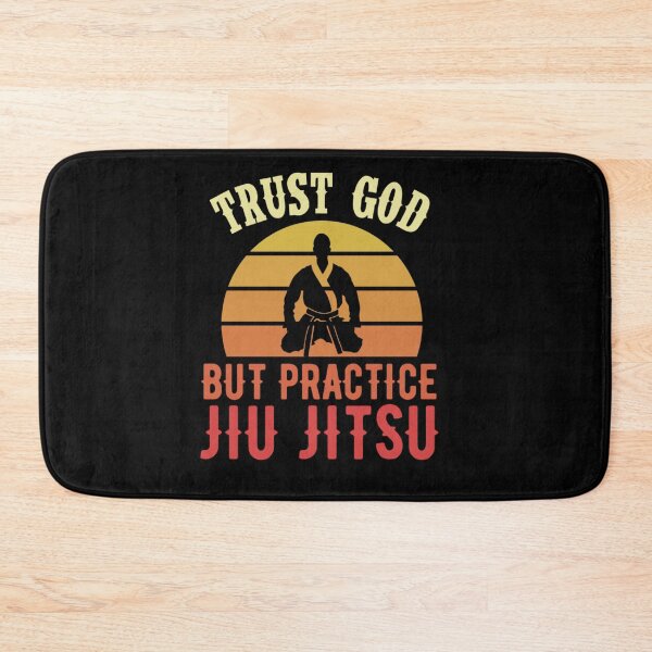 Item preview, Trust God But Practice Jiu Jitsu Funny Christian BJJ designed and sold by JeremyxLee.
