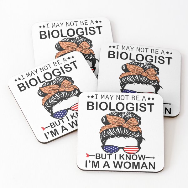 Item preview, I May Not Be A Biologist But I Know I'm A Woman Us Messy Bun, leopard brown designed and sold by xteamdesign.