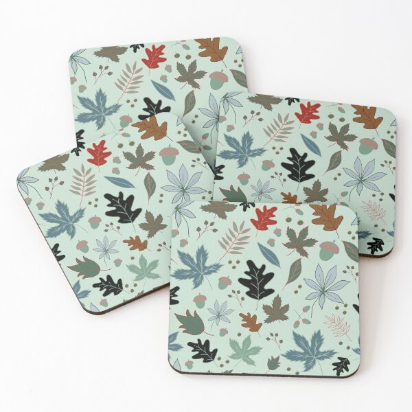 Item preview,  Autumn leaves light green background designed and sold by Silviaclara.