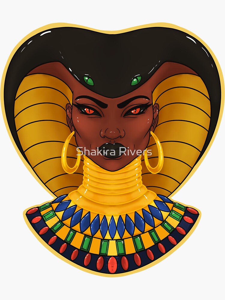 Queen Cobra| Black Fantasy Art | Sticker