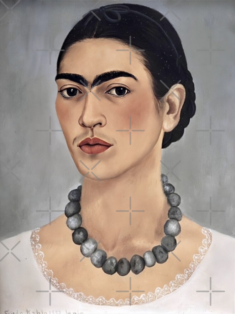 【関税&送料込】Self-Portrait Necklace Self-Portrait with Necklace Print by Frida Kahlo – Brooklyn