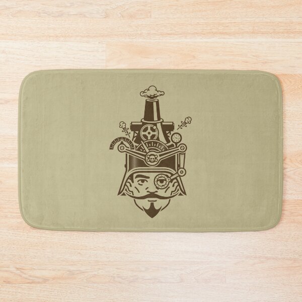 Item preview, Steampunk Man With Gears Helmet, Monacle, and Curly Mustache Design designed and sold by SteamParliament.