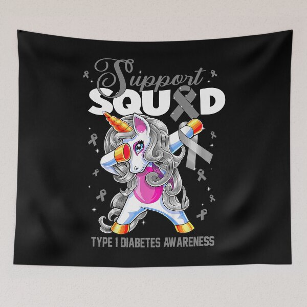 Item preview, Cute Unicorn Support Squad Type 1 Diabetes Awareness Men Women Kid designed and sold by tenjun16.
