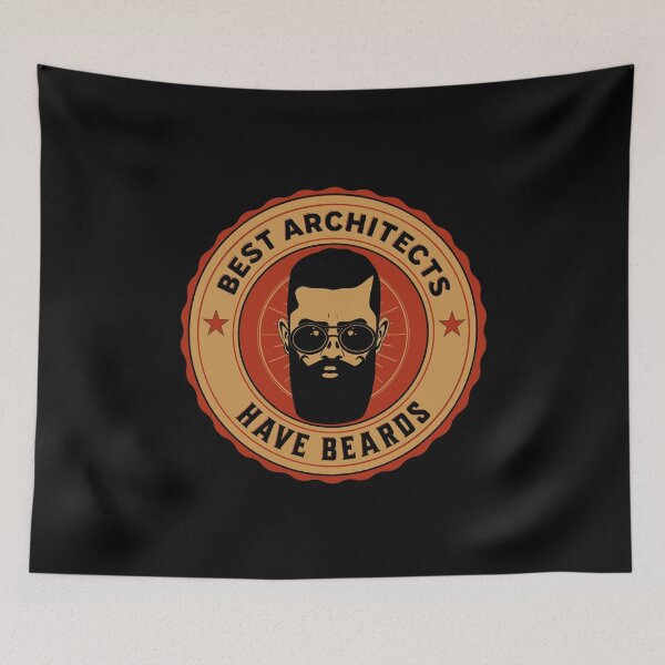 Item preview, The Best Architects Have Beards, Funny Architect Beard, Beard Lover, Vintage Architect designed and sold by AMINE  ★★★★★.