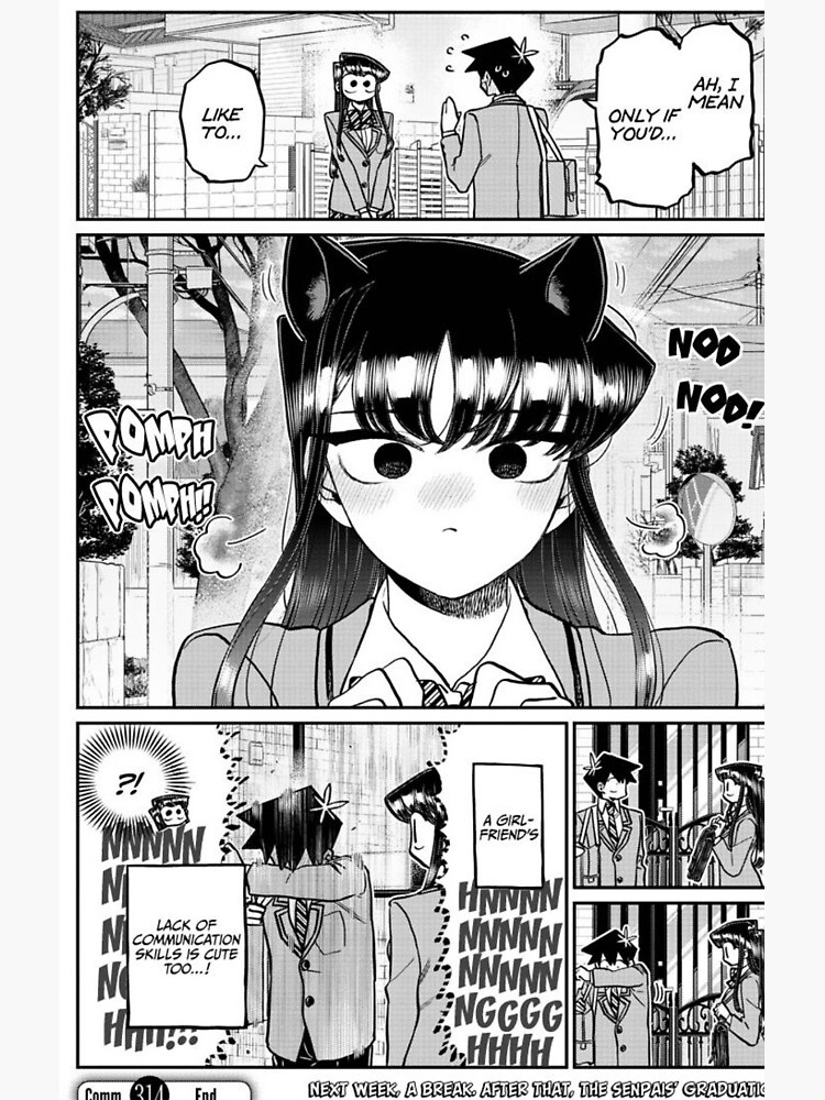 komi san manga panel | Greeting Card