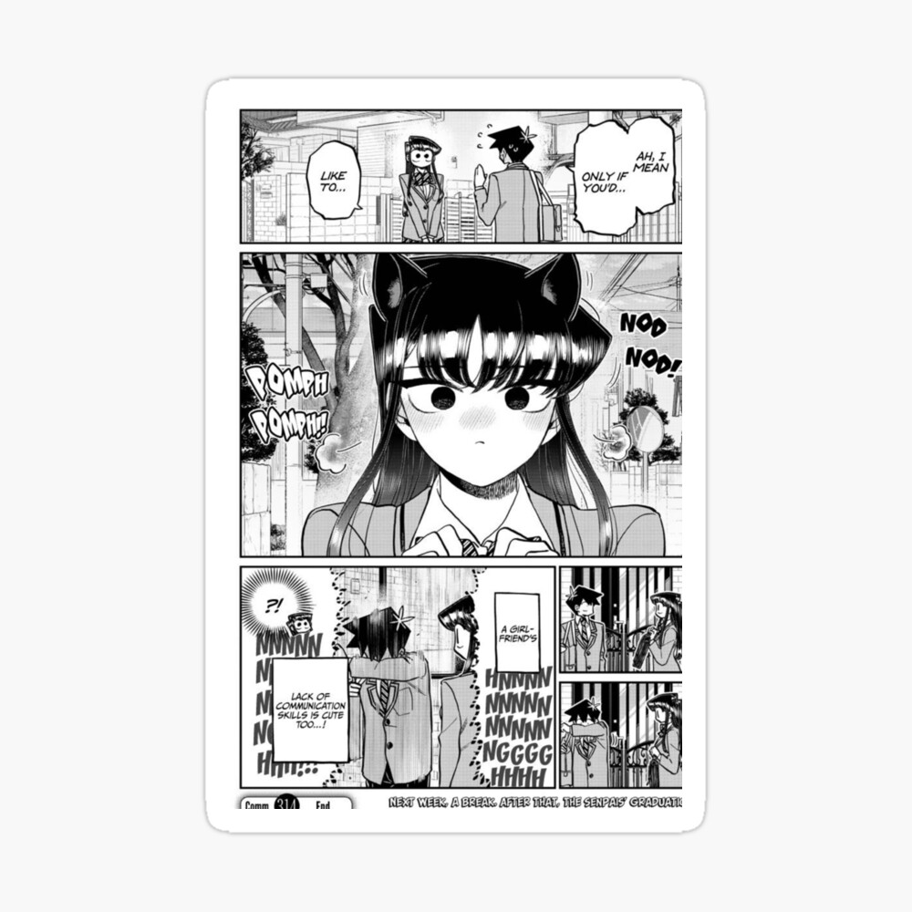 komi san manga panel | Greeting Card