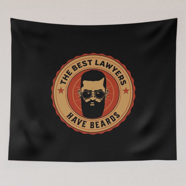 Item preview, The Best Lawyers Have Beards, Funny Lawyer Beard, Beard Lover, Vintage Lawyer designed and sold by AMINE  ★★★★★.
