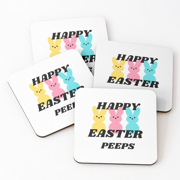 Item preview, HAPPY EASTER PEEPS WITH 3 BUNNIES IN PASTEL COLORS designed and sold by DoloresAlaire.